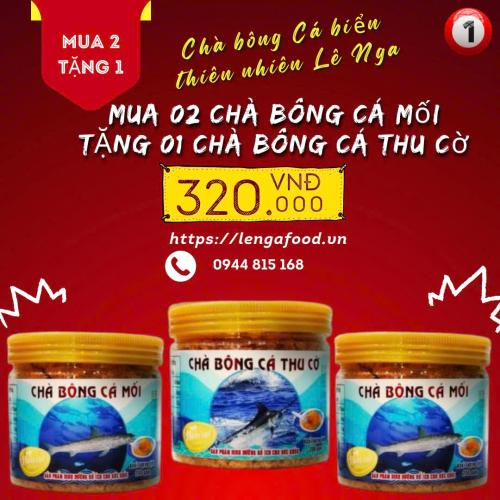 Combo | 02 Chà Bông Cá Mối Tặng 01 Chà Bông Cá Thu Cờ