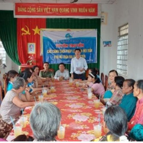 Công An Huyện Gò Quao Phối Hợp Cùng Các Ban, Ngành, Đoàn Thể Tuyên Truyền Phổ Biến Pháp Luật