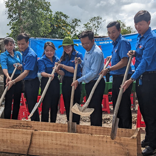 Lễ Xuất Quân Xây Dựng Nhà Nhân Ái Xã Định An Huyện Gò Quao