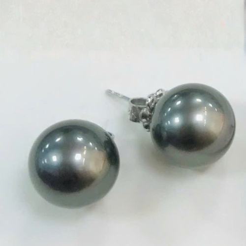 Bông Tai Ngọc Trai Nước Mặn Tahiti Đen (Size 9mm - 15mm)