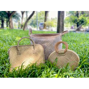 Cặp Laptop Cỏ Bàng 14" Thủ Công Chống Sốc | Thảo Điền Phú Mỹ