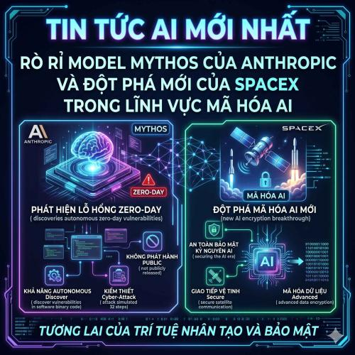 Tin Tức AI Mới Nhất: Rò Rỉ Model Mythos Của Anthropic Và Đột Phá Mới Của SpaceX Trong Lĩnh Vực Mã Hóa AI