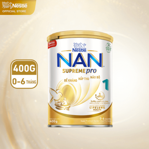 Sữa NAN SUPREME PRO Số 1 Lon 400g (0-6 tháng)