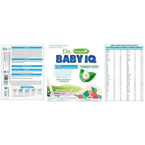 Dr BABY IQ WEIGH GAIN DÀNH CHO TRẺ TỪ 1 TUỔI TRỞ LÊN